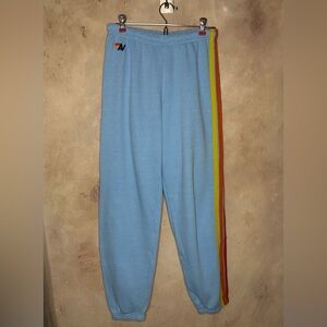 Aviator Nation Blue Jogger Sweatpants Womens Medium Athleisure Cali Flawed Read